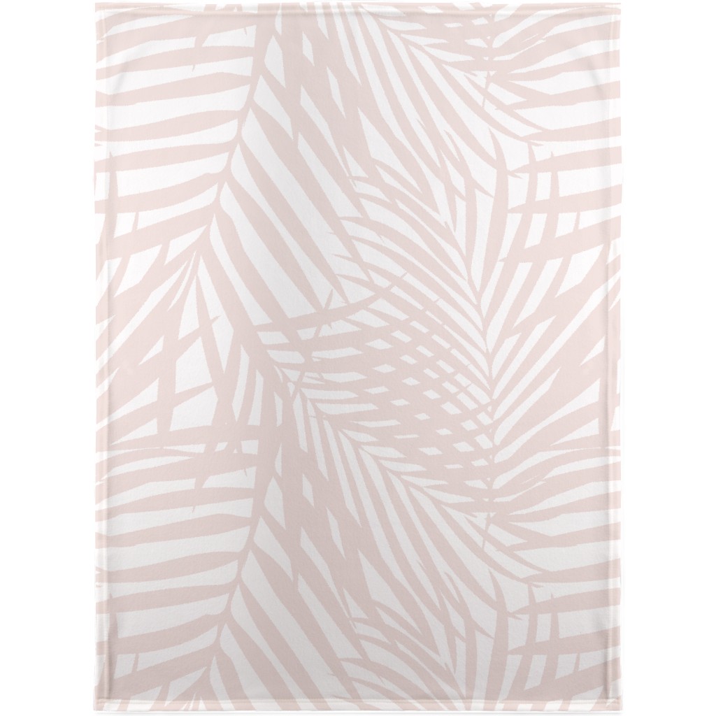 Fronds - Petal Pink Blanket, Fleece, 30x40, Pink, Bright Pink