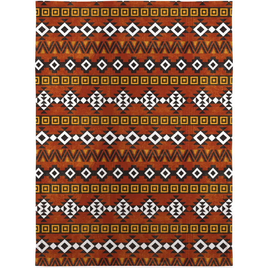 Modern Desert - Rust Blanket, Fleece, 30x40, Orange, Orange