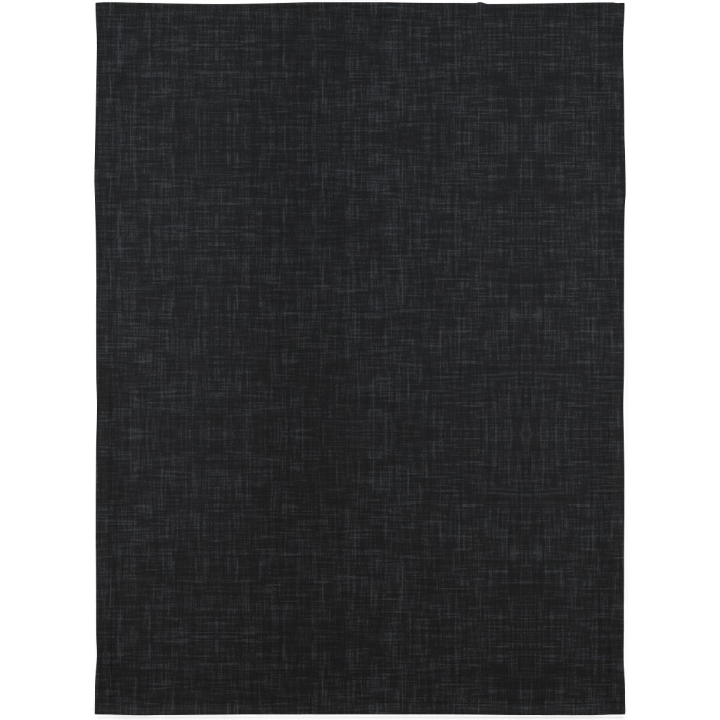 Dark Charcoal Linen Blanket, Fleece, 30x40, Black