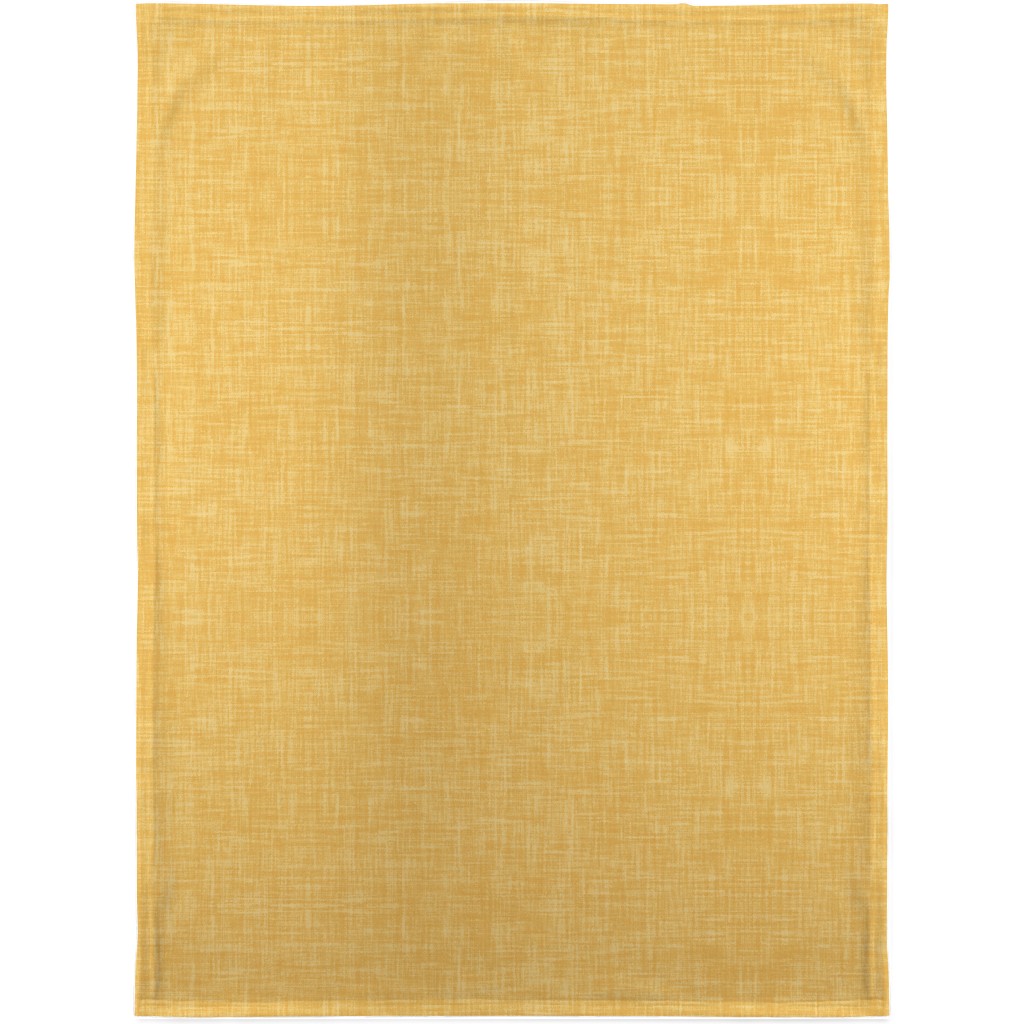 Vintage Linen Blanket, Fleece, 30x40, Yellow