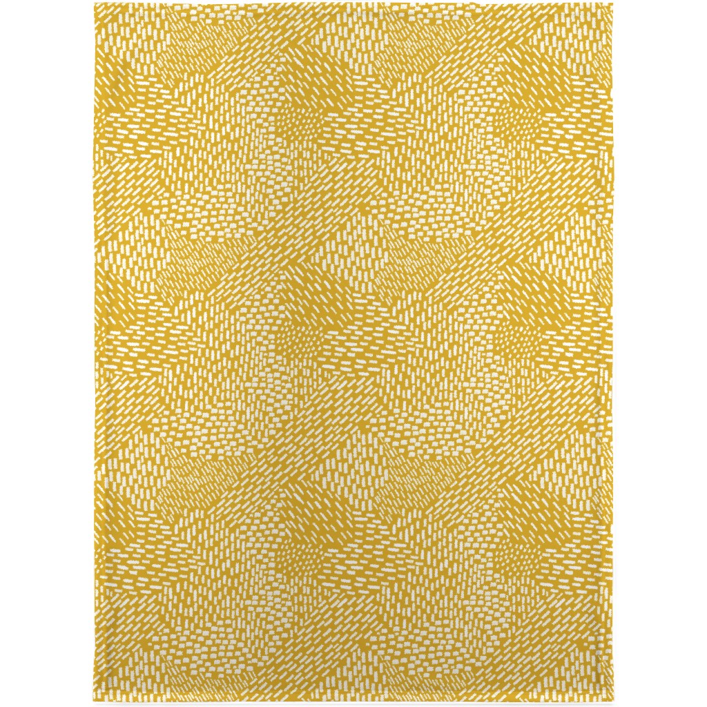 Abstract Brushstrokes Blanket, Fleece, 30x40, Yellow