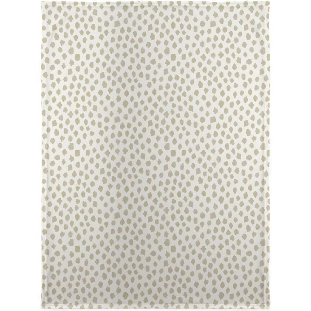 Khaki Spots - Gray Blanket, Fleece, 30x40, Gray, Gray