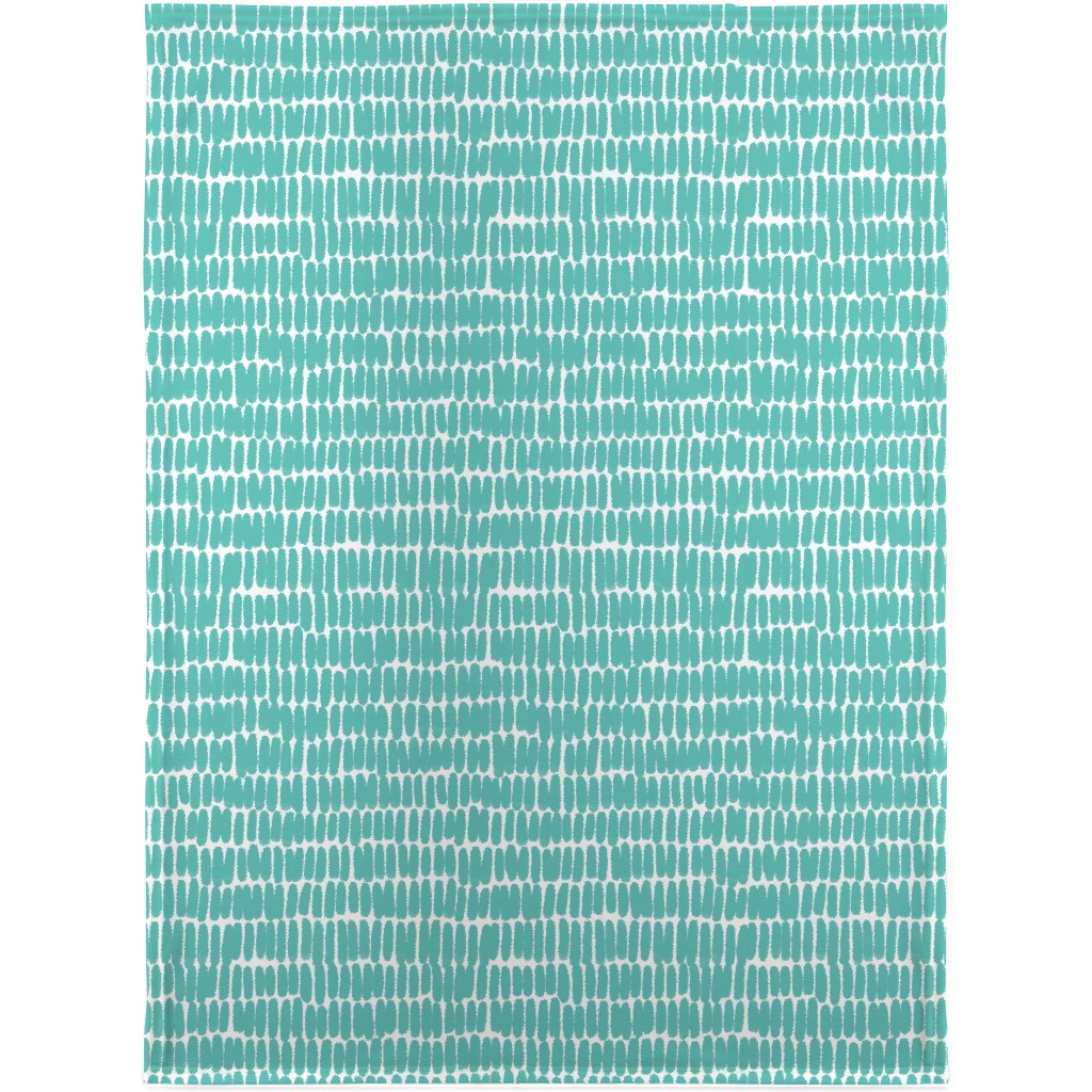 Hatches Blanket, Fleece, 30x40, Green, Sea