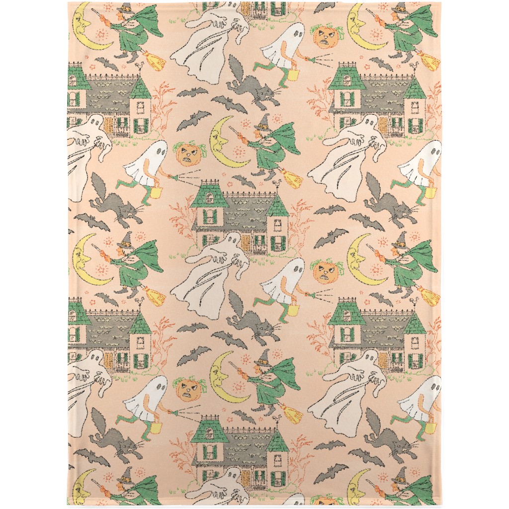 Halloween - Pink Blanket, Fleece, 30x40, Multicolor