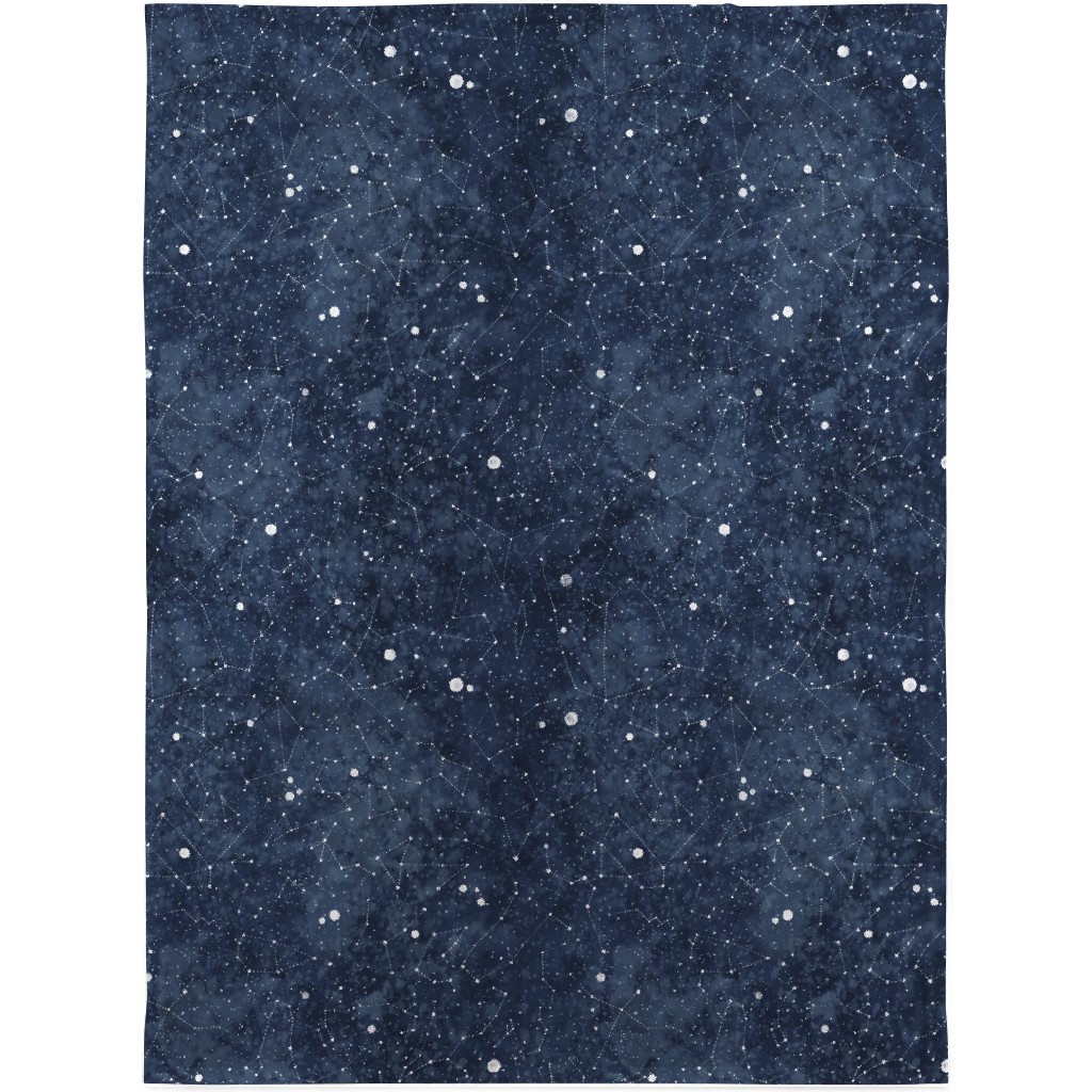 Star Constellations - Blue Blanket, Fleece, 30x40, Blue, True Blue