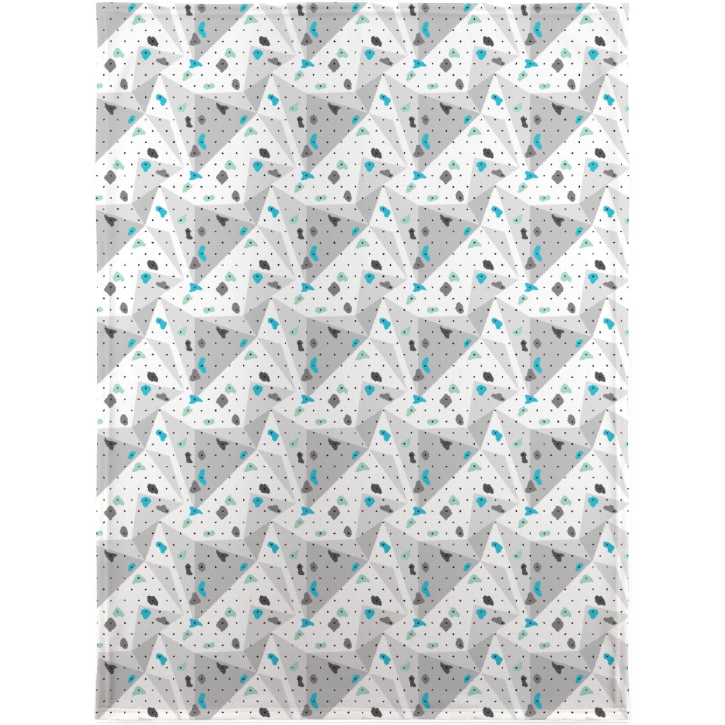 Climbing Lovers Bouldering Blanket, Fleece, 30x40, White, Fog