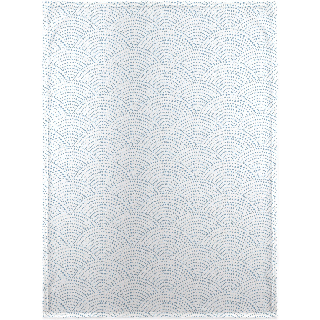 Ink Dot Scales Blanket, Fleece, 30x40, Blue, Air