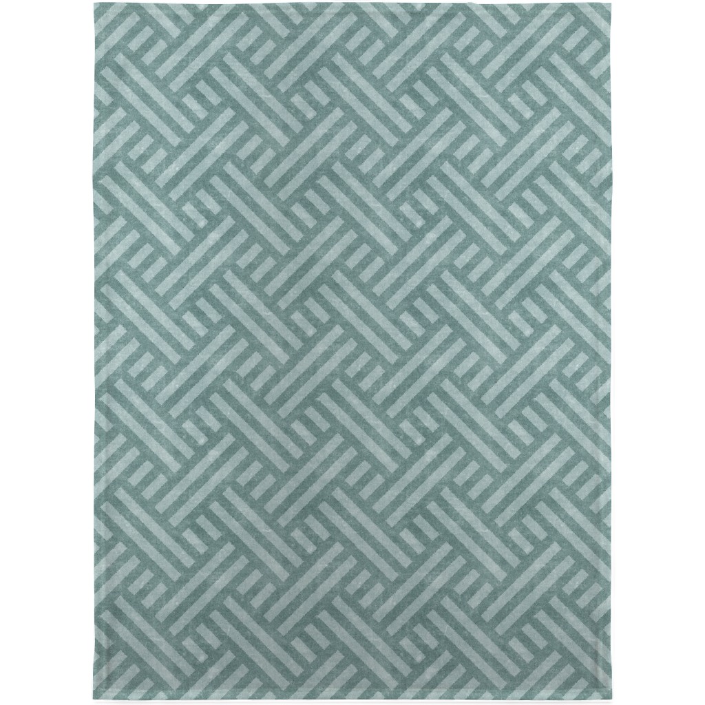 Farmhouse Weave Blanket, Fleece, 30x40, Blue