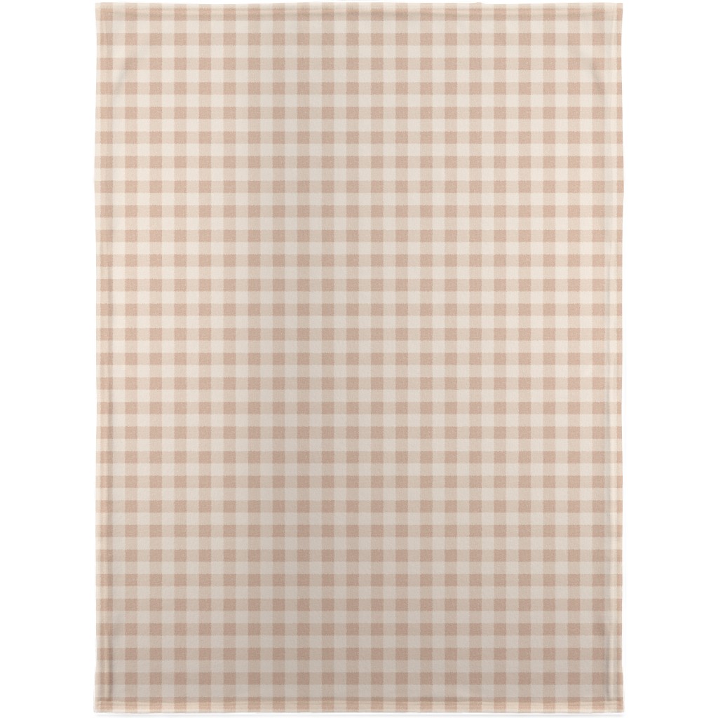 Gingham in Dusty Blush Pinks Blanket, Fleece, 30x40, Pink, Bright Pink