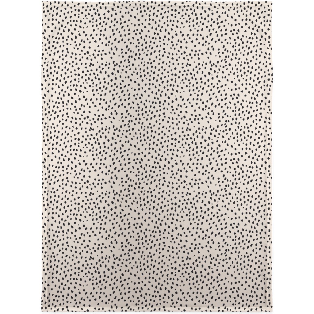 Black Marks - Creamy Beige Blanket, Fleece, 30x40, Beige, Pearl