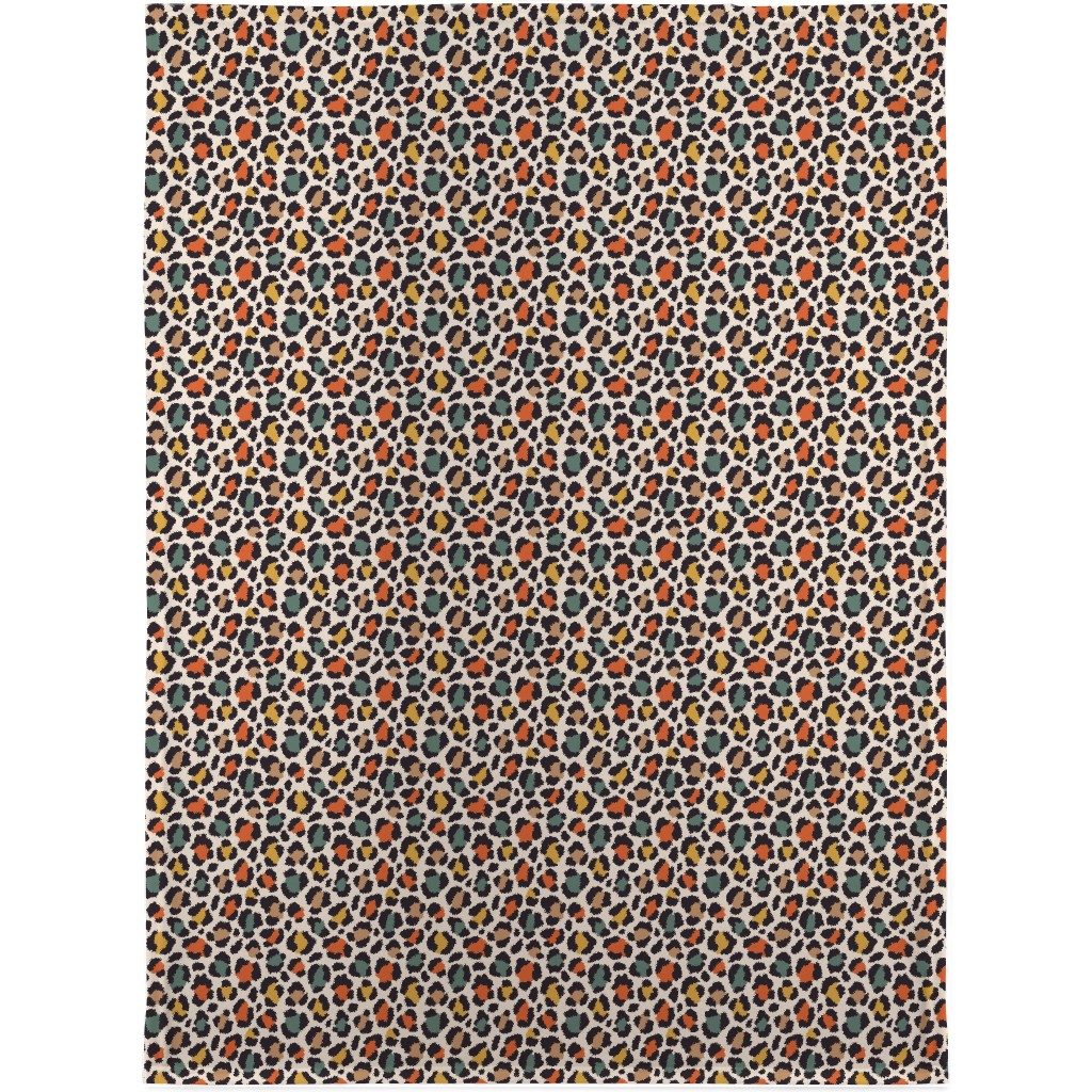 Colored Leopard Print - Mulit Blanket, Fleece, 30x40, Multicolor