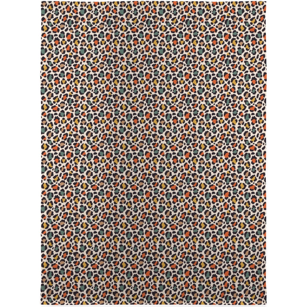 Colored Leopard Print - Mulit Blanket, Fleece, 30x40, Multicolor