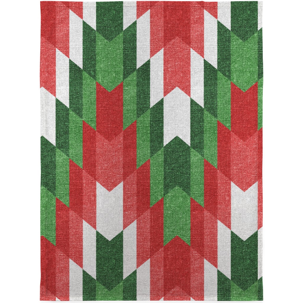 Christmas Cheer - Red, White and Green Blanket, Plush Fleece, 30x40, Multicolor
