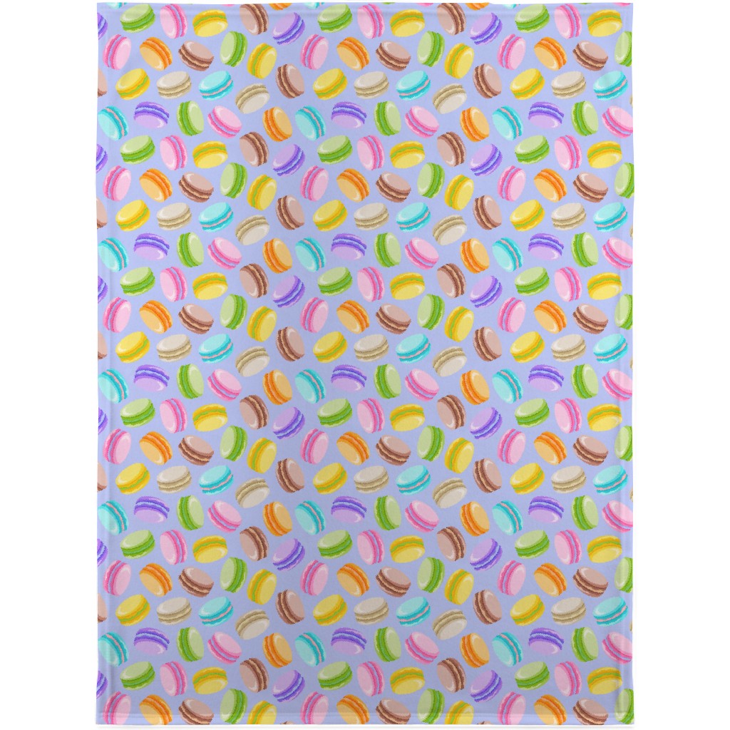 Pastel Macarons - Lavender Blanket, Plush Fleece, 30x40, Purple, Purple