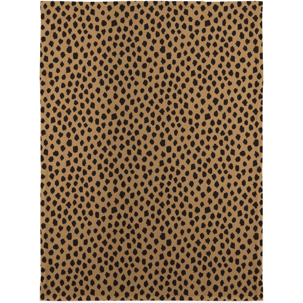 Cheetah Spots - Brown Blanket, Plush Fleece, 30x40, Brown, Brown