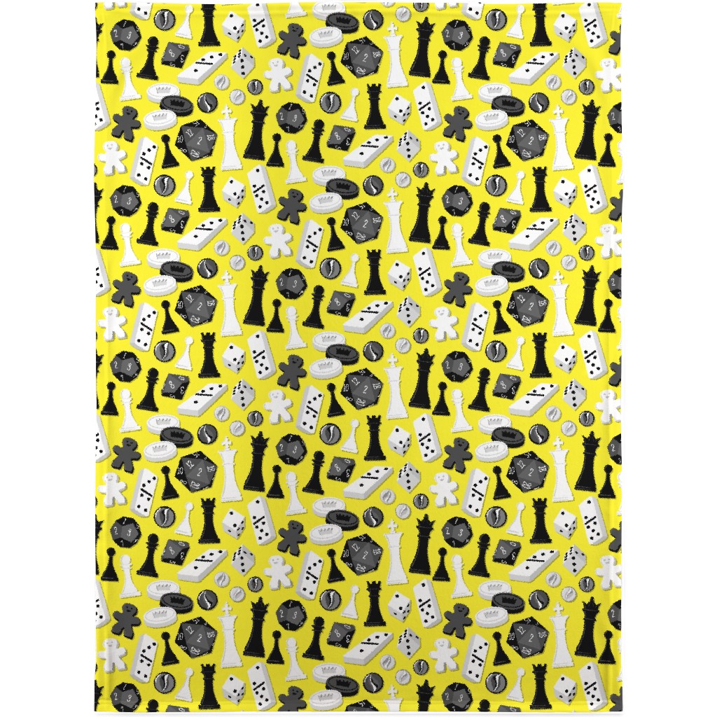 Game on Blanket, Plush Fleece, 30x40, Yellow, Sunshine