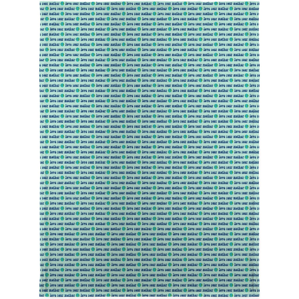 Love Your Mother - Earth Day - Mint Blanket, Plush Fleece, 30x40, Blue