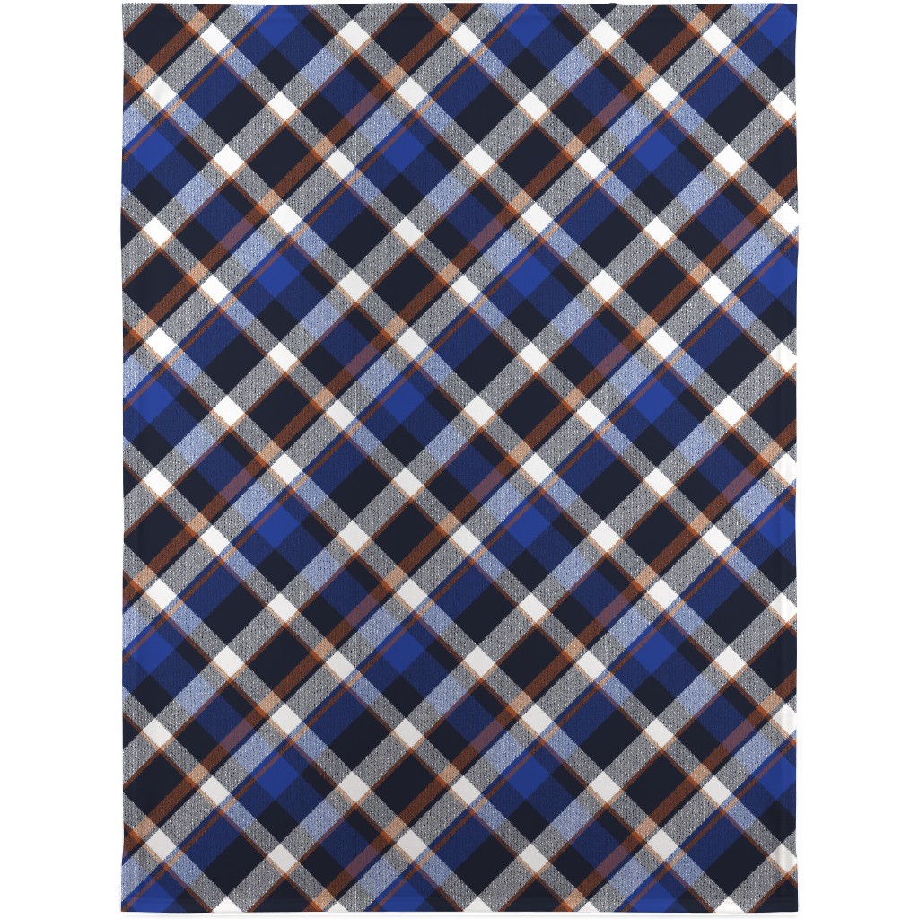 Cora's Plaid - Blue Blanket, Plush Fleece, 30x40, Blue, True Blue
