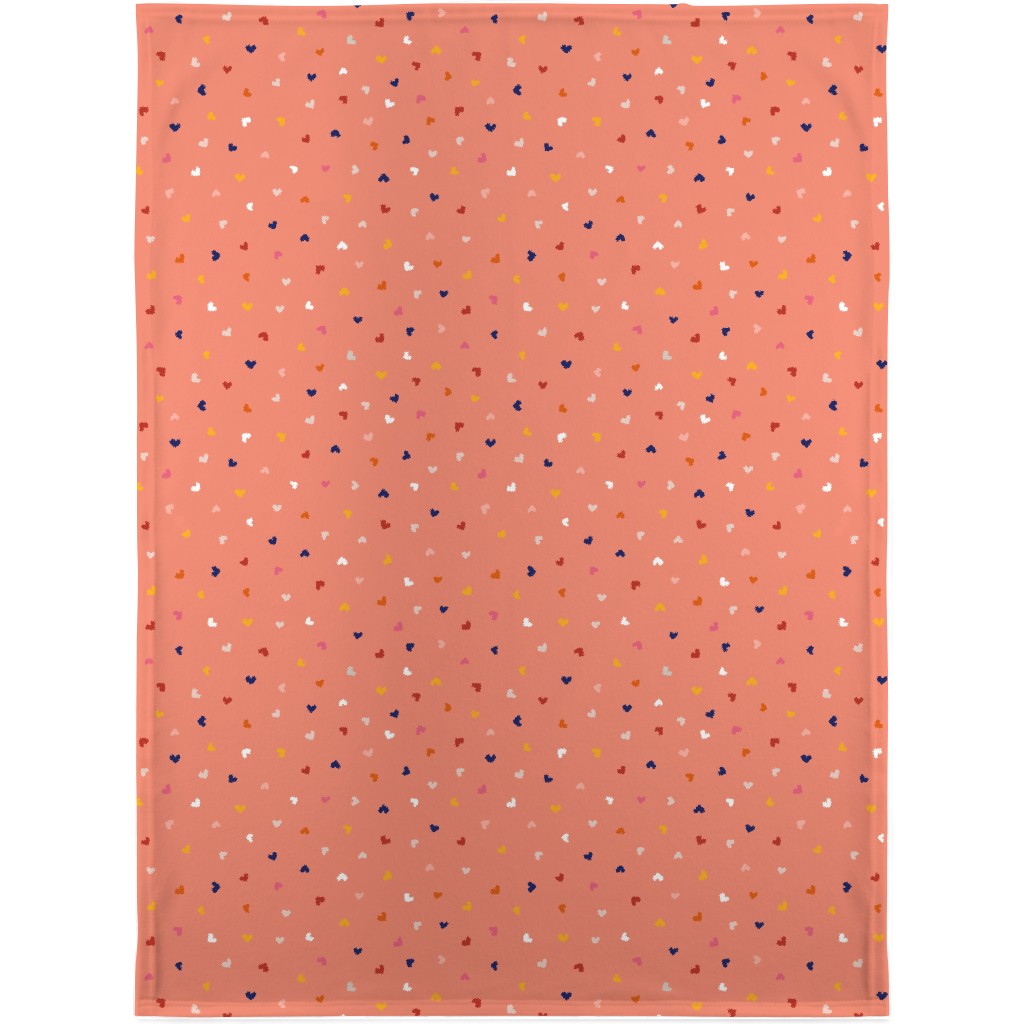 Heart Sprinkles - Pink Blanket, Plush Fleece, 30x40, Pink