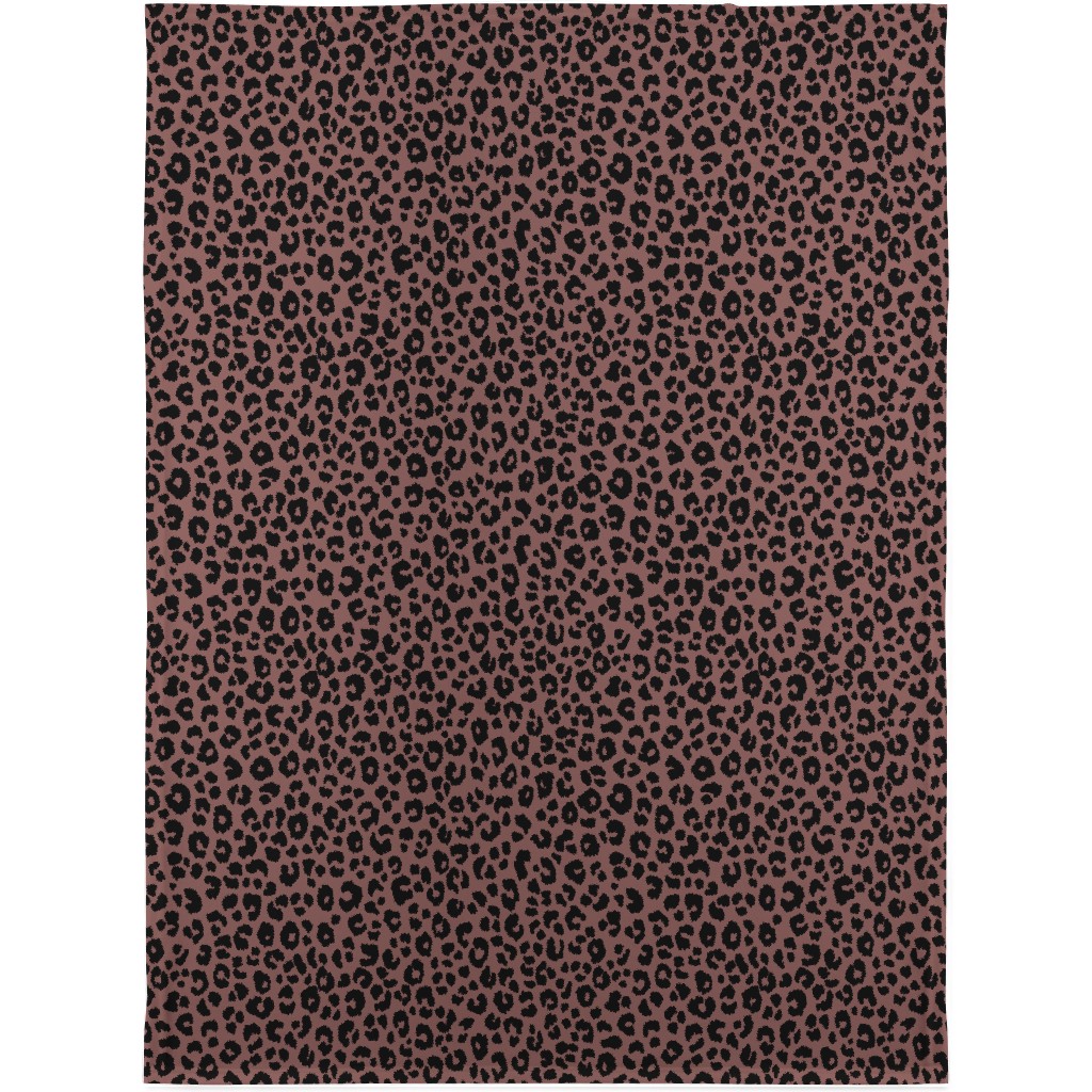 Leopard - Pale Mauve Blanket, Plush Fleece, 30x40, Pink