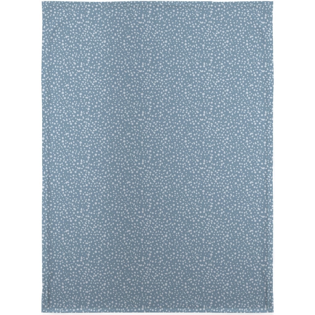 Arctic Thaw - Dark Grey Blanket, Plush Fleece, 30x40, Blue, True Blue