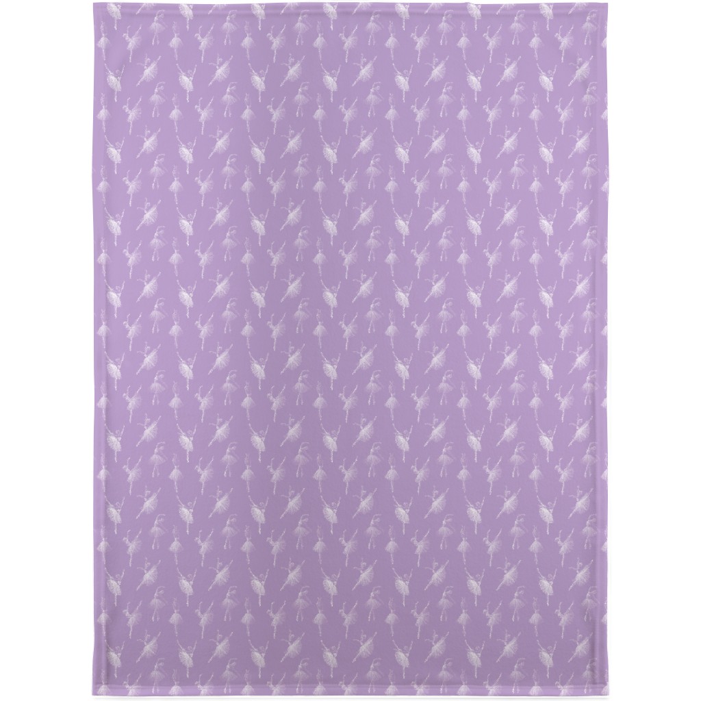 Ballerinas Blanket, Plush Fleece, 30x40, Purple, Lilac