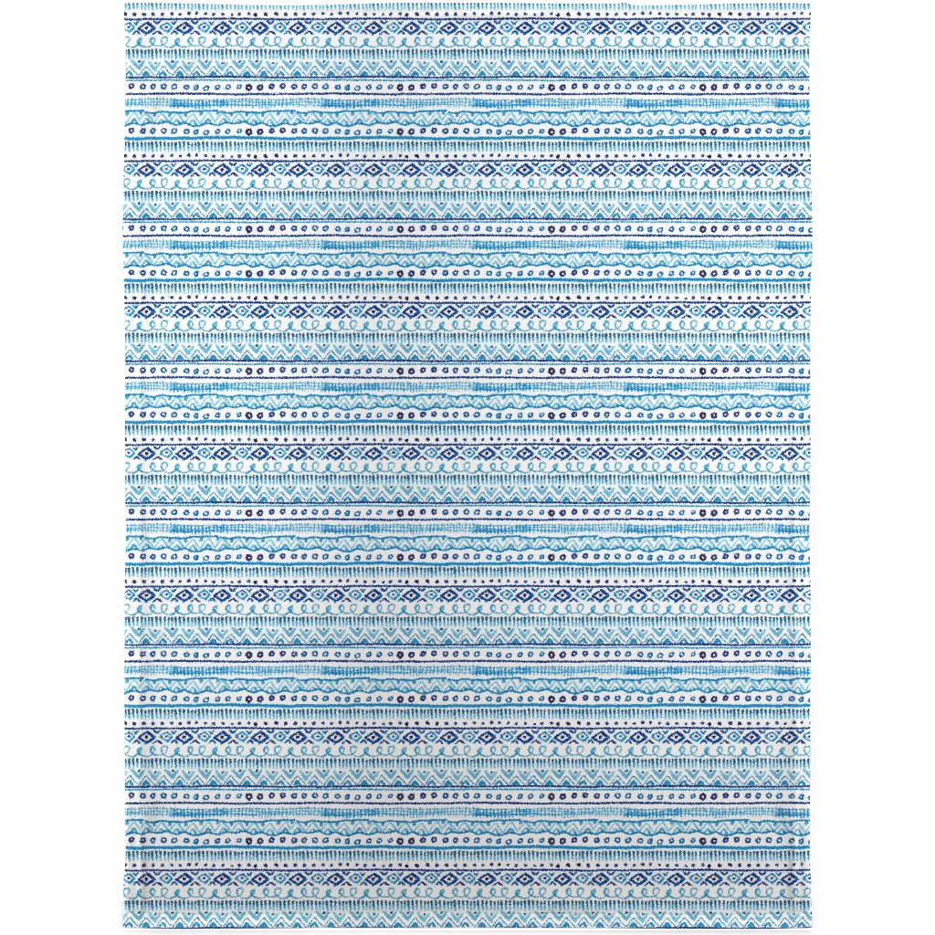 Painted Stripe - Blue Blanket, Plush Fleece, 30x40, Blue