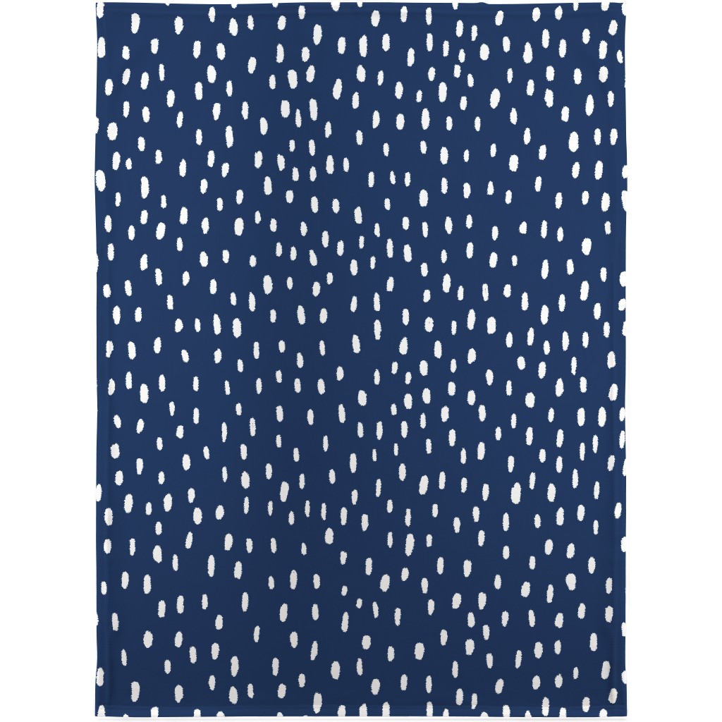 Confetti Dot - Night Blanket, Plush Fleece, 30x40, Blue, True Blue
