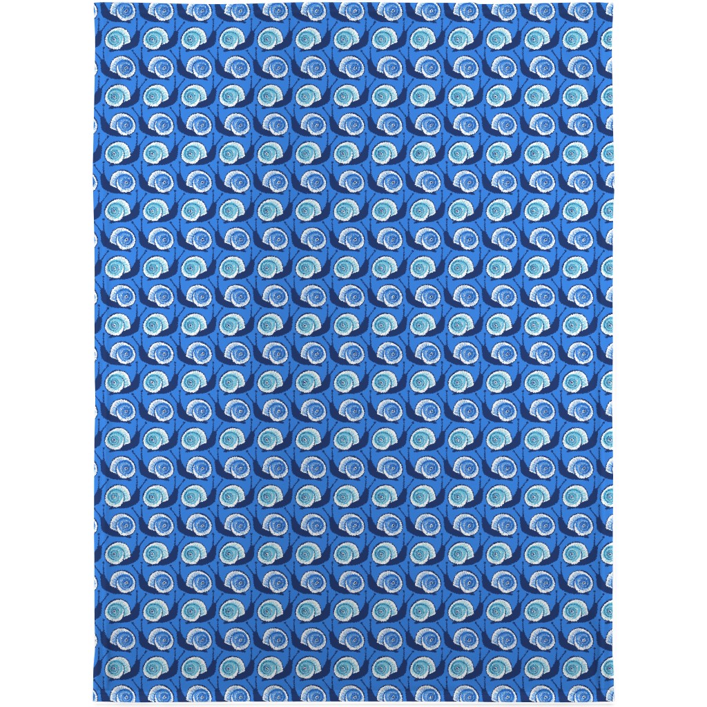 Snails Blanket, Plush Fleece, 30x40, Blue