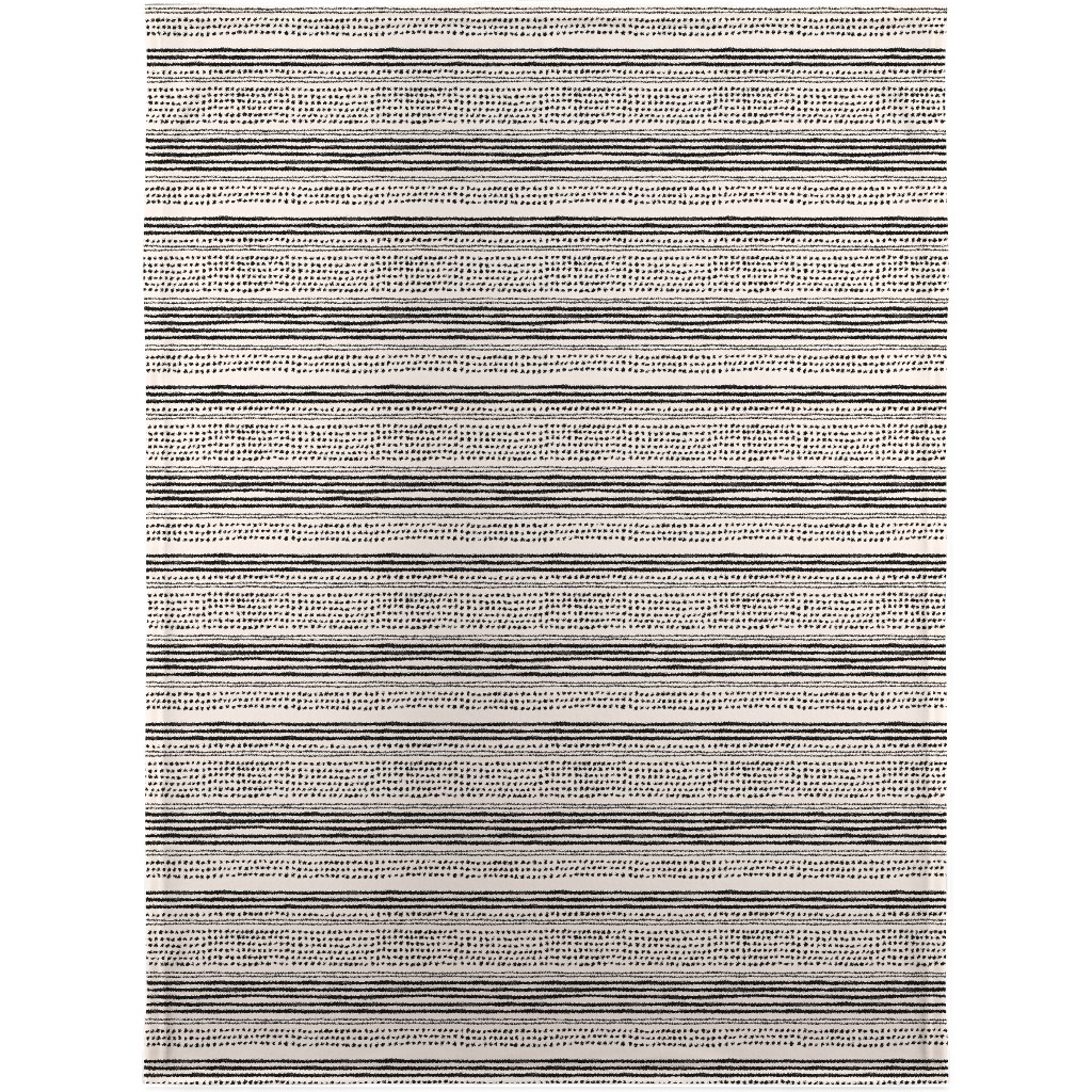 Minimal Mudcloth Blanket, Plush Fleece, 30x40, Beige