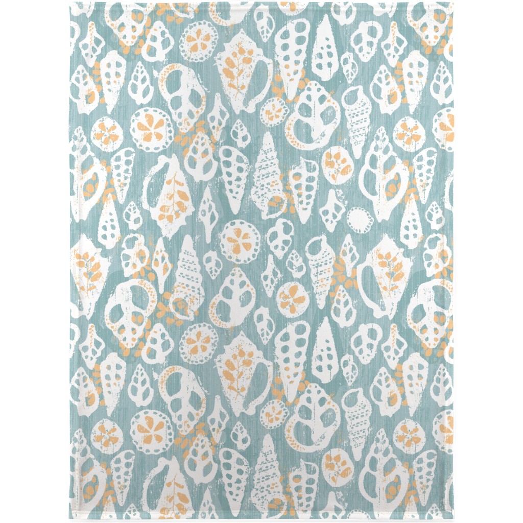 Beach Sunrise - Blue Blanket, Plush Fleece, 30x40, Blue