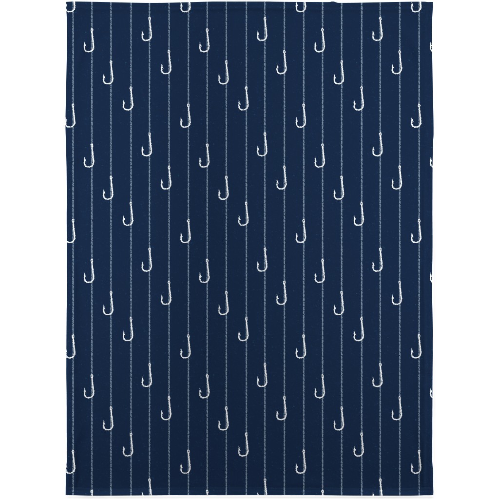 Cast a Line Blanket, Sherpa, 30x40, Blue