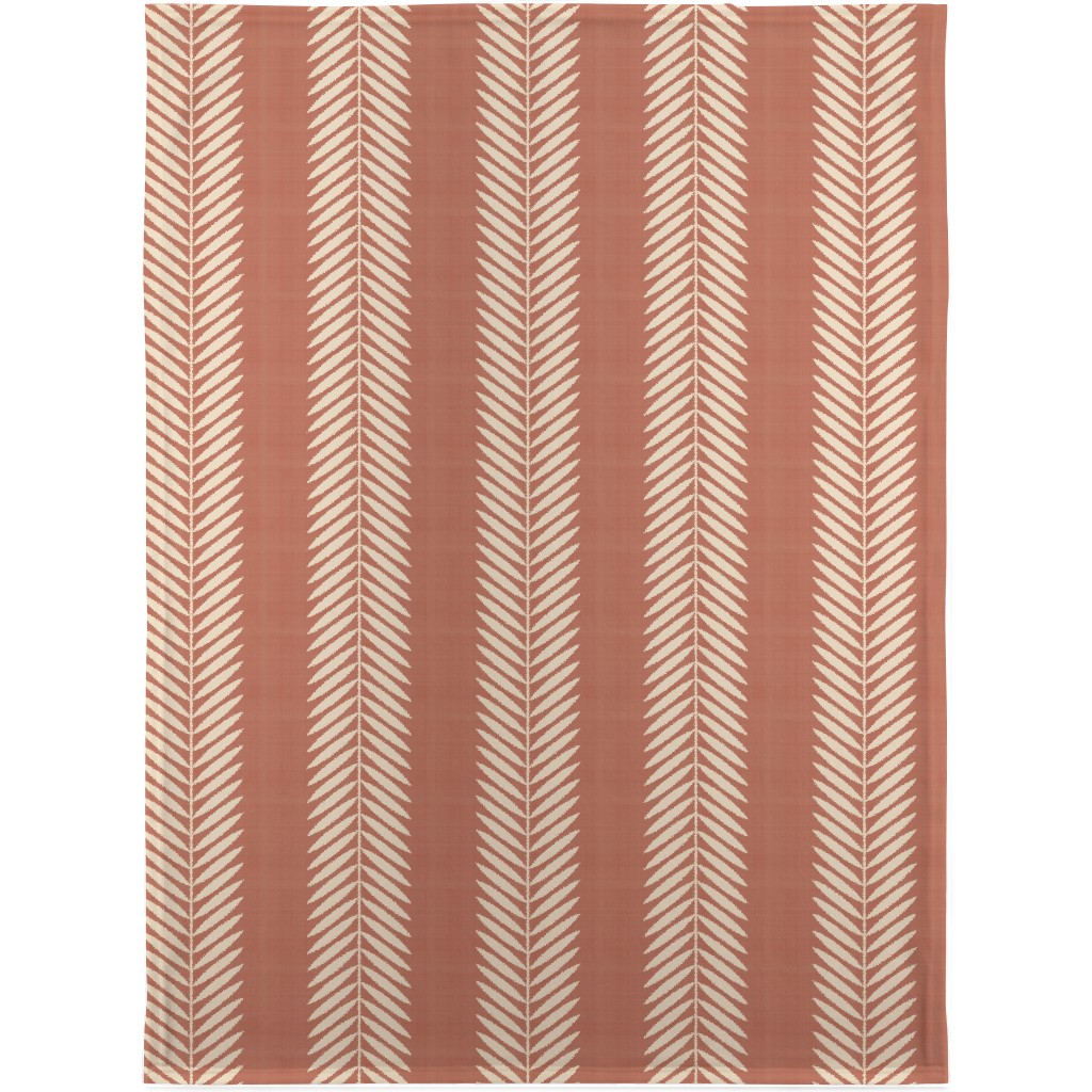 Laurel Leaf Stripe Blanket, Sherpa, 30x40, Pink