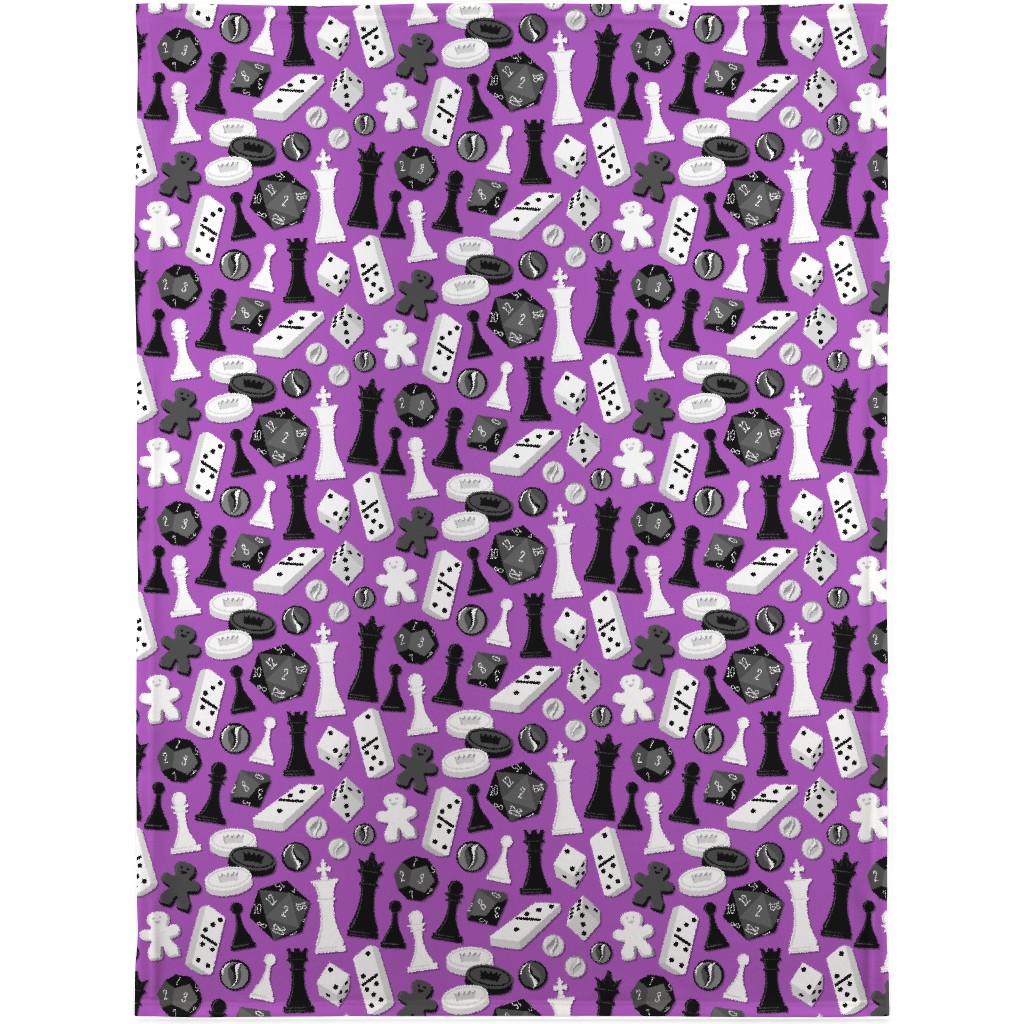 Game on Blanket, Sherpa, 30x40, Purple, Grape