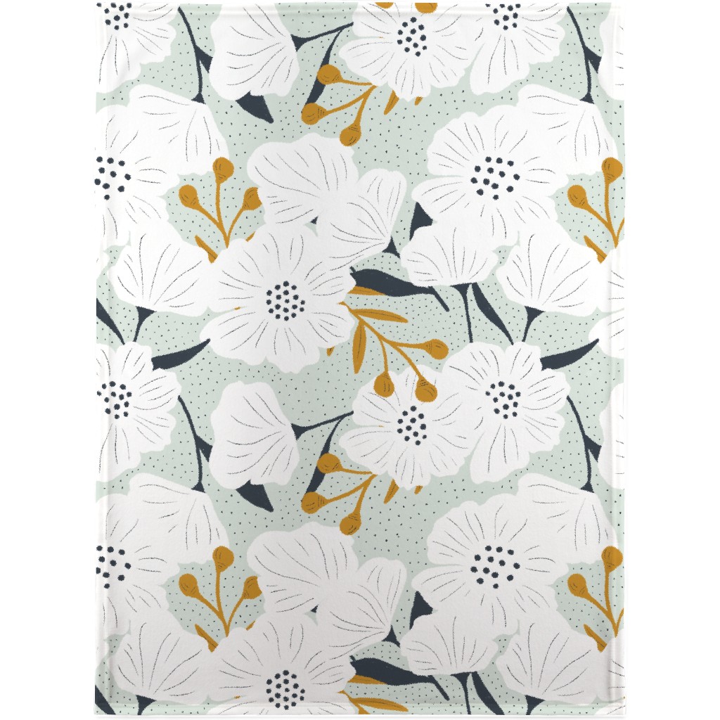 Beulah - Pale Blue Blanket, Sherpa, 30x40, Blue, True Blue