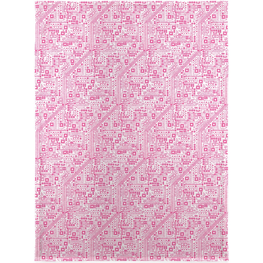 Short Circuits Blanket, Sherpa, 30x40, Pink
