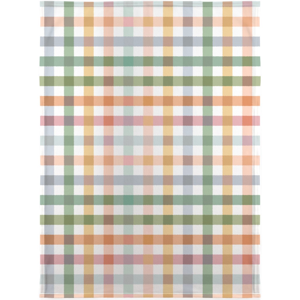 Gingham Picnic - Multi Blanket, Sherpa, 30x40, Multicolor