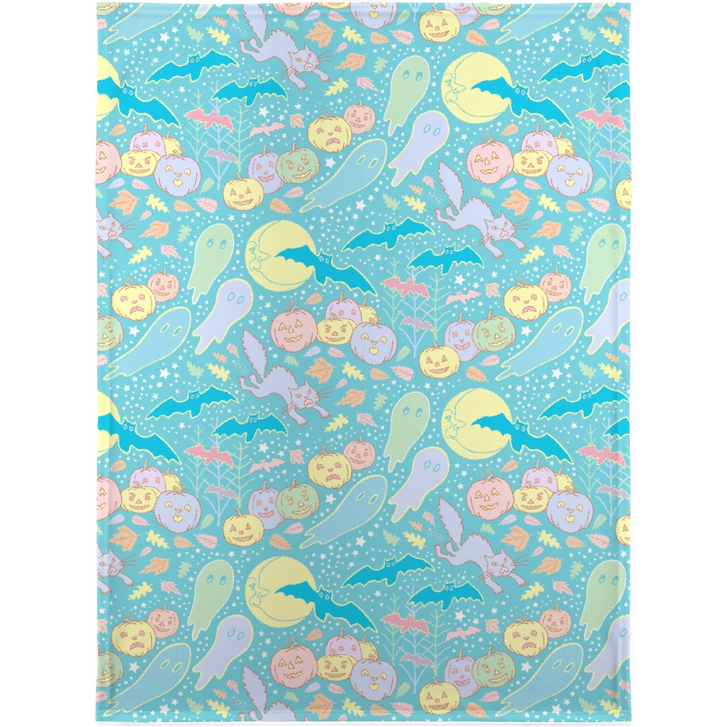 a Pastel Halloween Blanket, Sherpa, 30x40, Multicolor