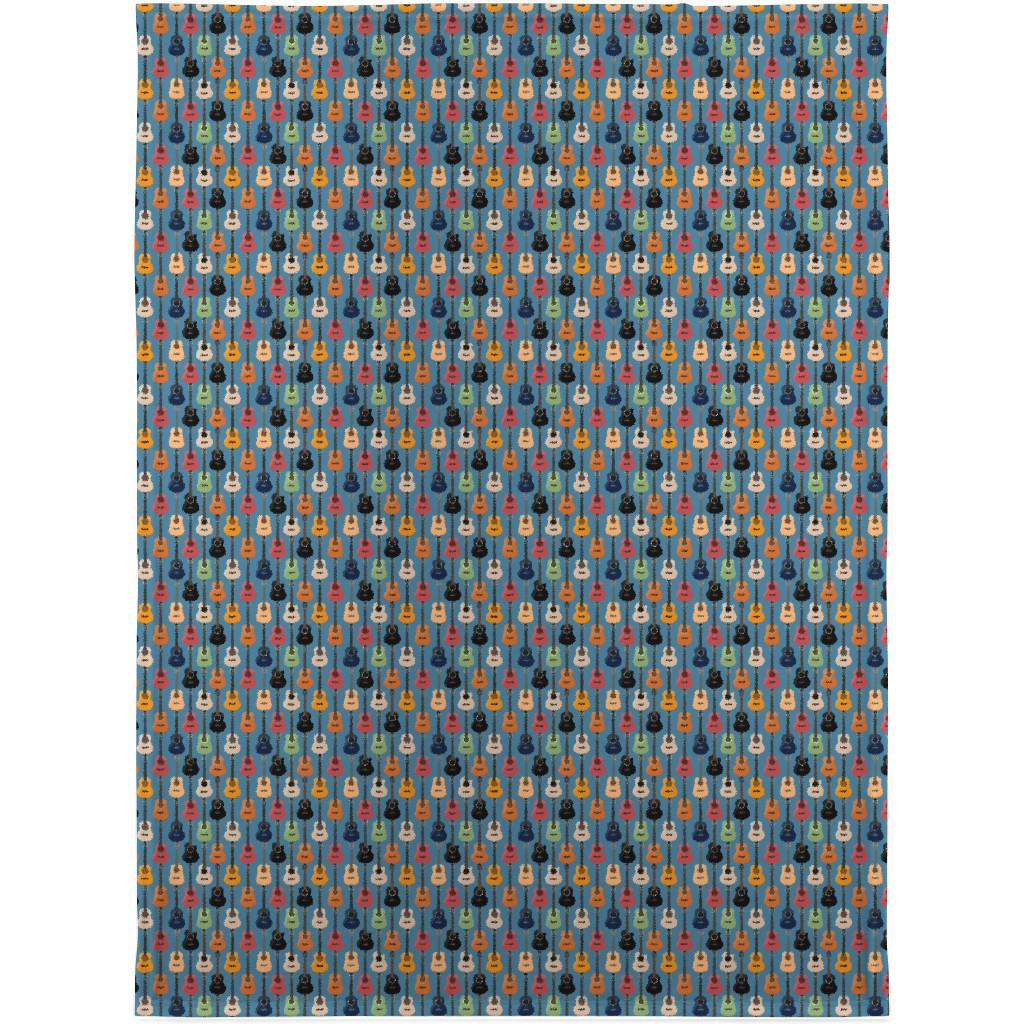 Guitars - Blue Blanket, Sherpa, 30x40, Blue