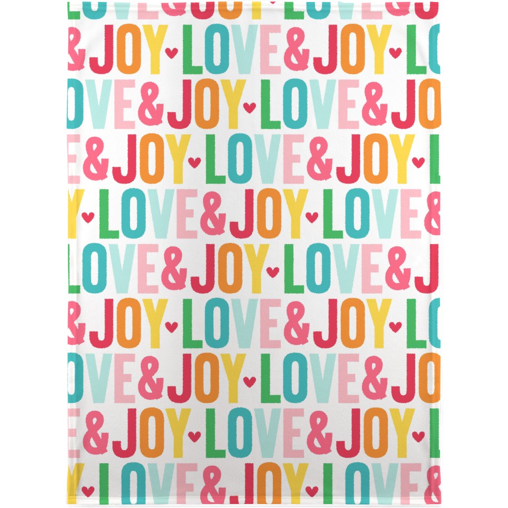 Love and Joy Christmas - Multi Blanket, Sherpa, 30x40, Multicolor