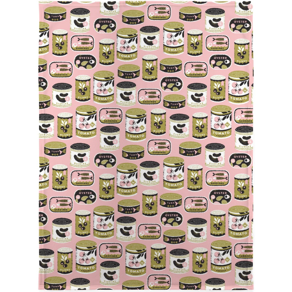 Canned Goods Blanket, Sherpa, 30x40, Pink