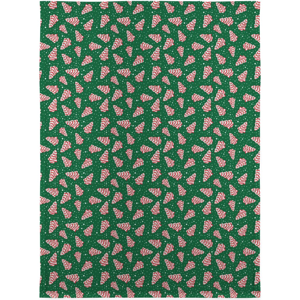 Christmas Tree Snack - Green Blanket, Sherpa, 30x40, Green, Classic Green