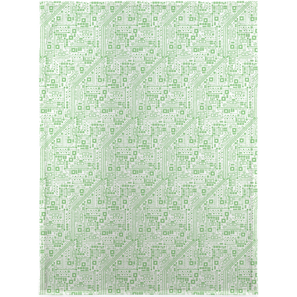 Short Circuits Blanket, Sherpa, 30x40, Green