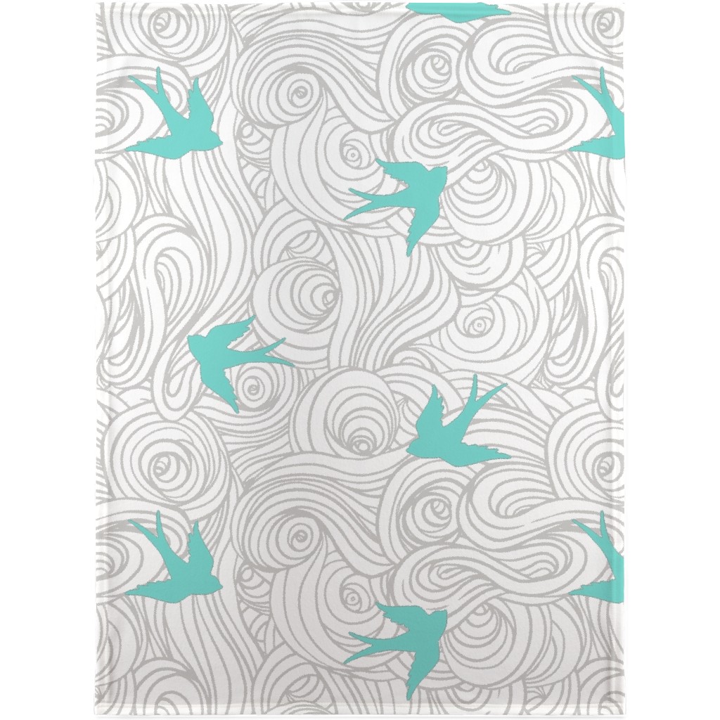 Take Flight - Teal Blanket, Sherpa, 30x40, Multicolor