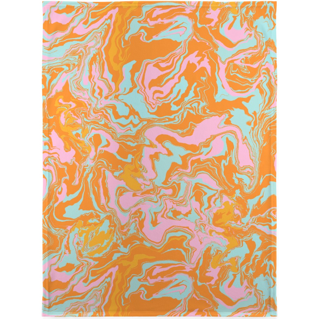 Marmor Blanket, Sherpa, 30x40, Orange, Frost