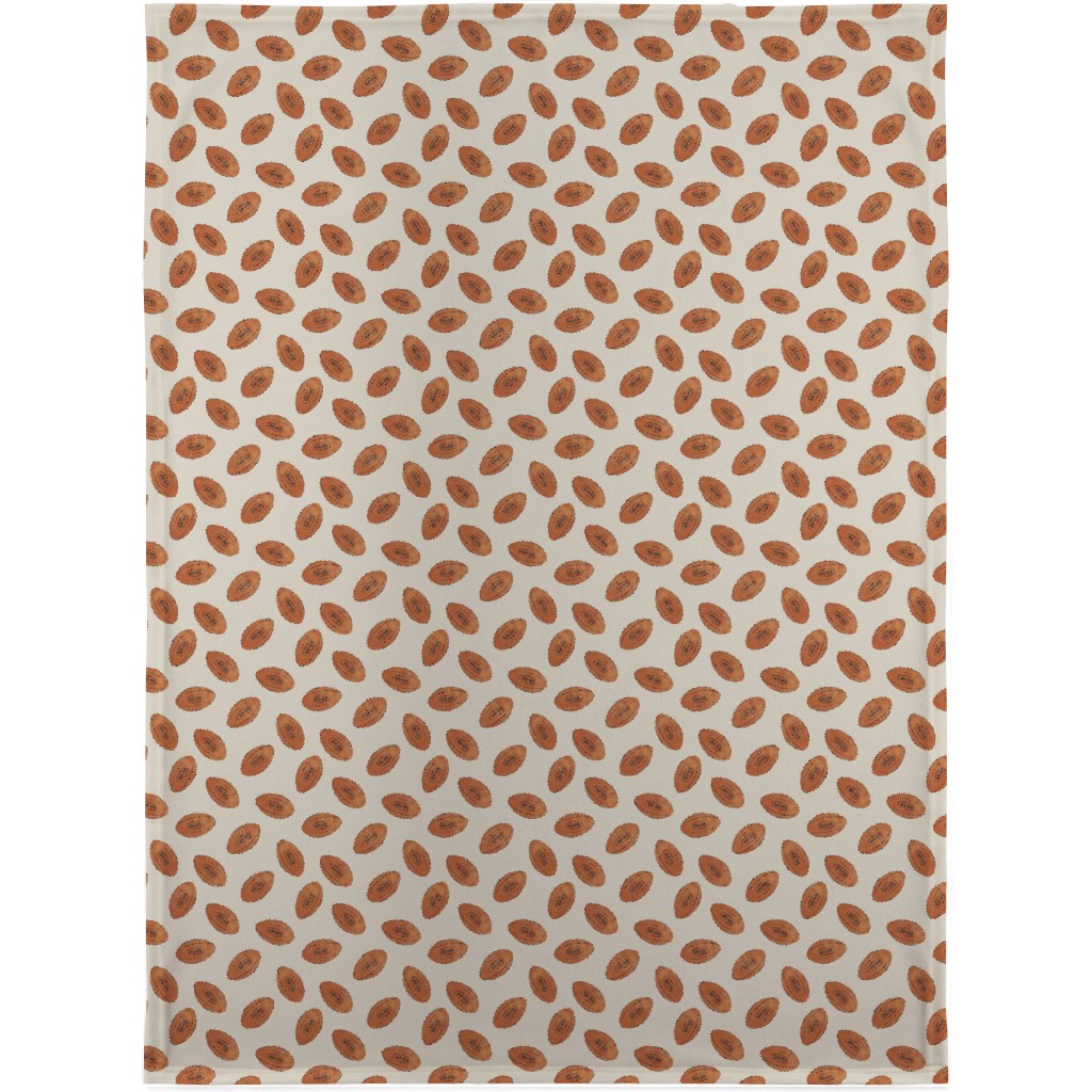 Vintage Football Blanket, Sherpa, 30x40, Brown, Limestone