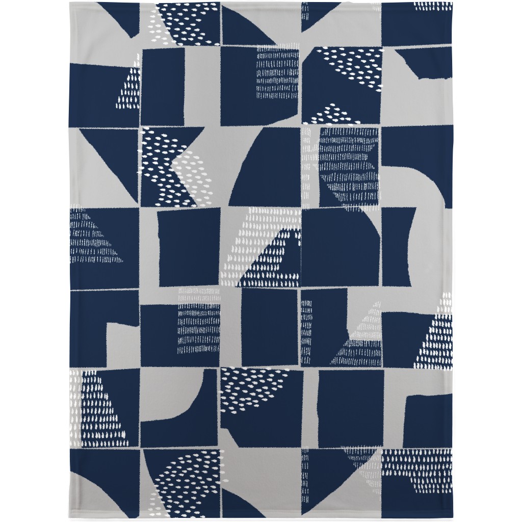 Abstract Textures - Blue Blanket, Sherpa, 30x40, Blue