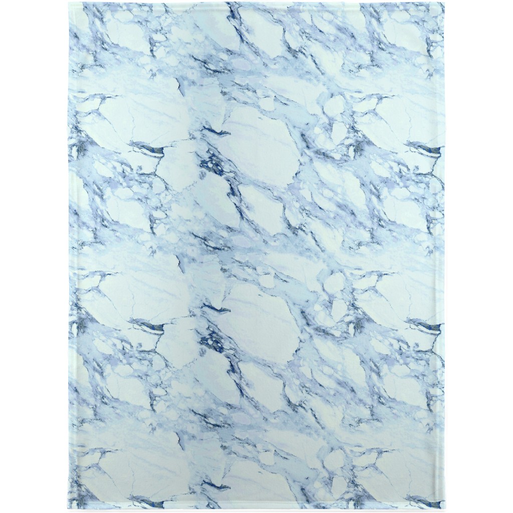 Marble - Blue Blanket, Sherpa, 30x40, Blue
