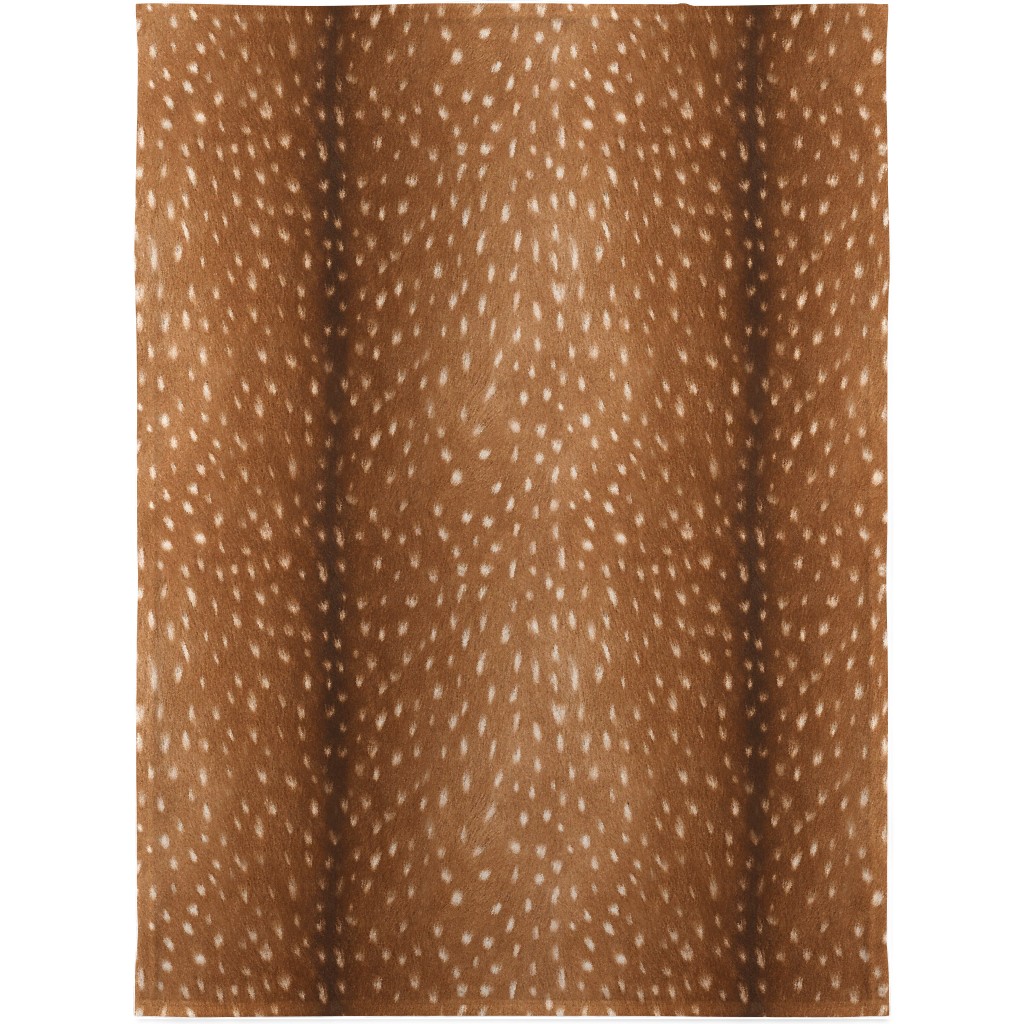 Bright Deer Hide- Brown Blanket, Sherpa, 30x40, Brown, Brown