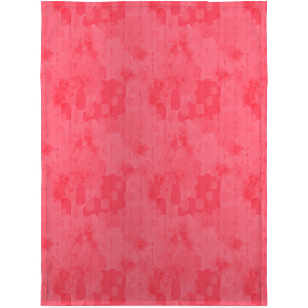 Watermelon Grunge - Pink Blanket, Sherpa, 30x40, Pink, Bright Pink